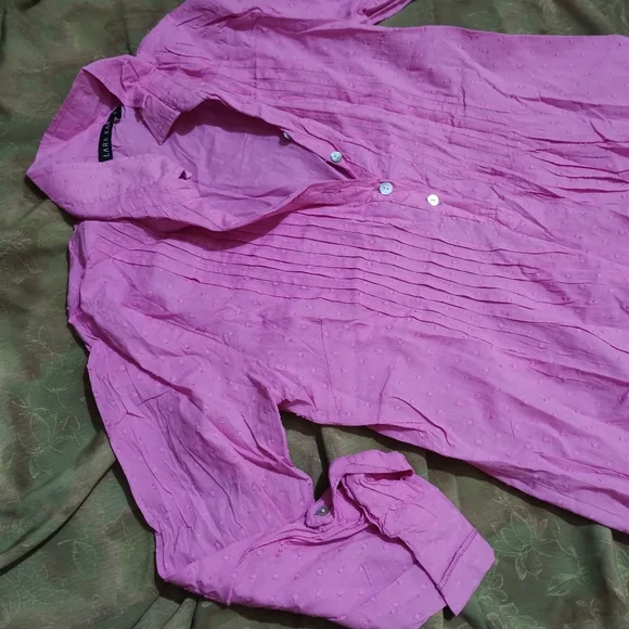 🌴 pre-owned Lara Karen pink tunic top - size small - Picture 3 of 16